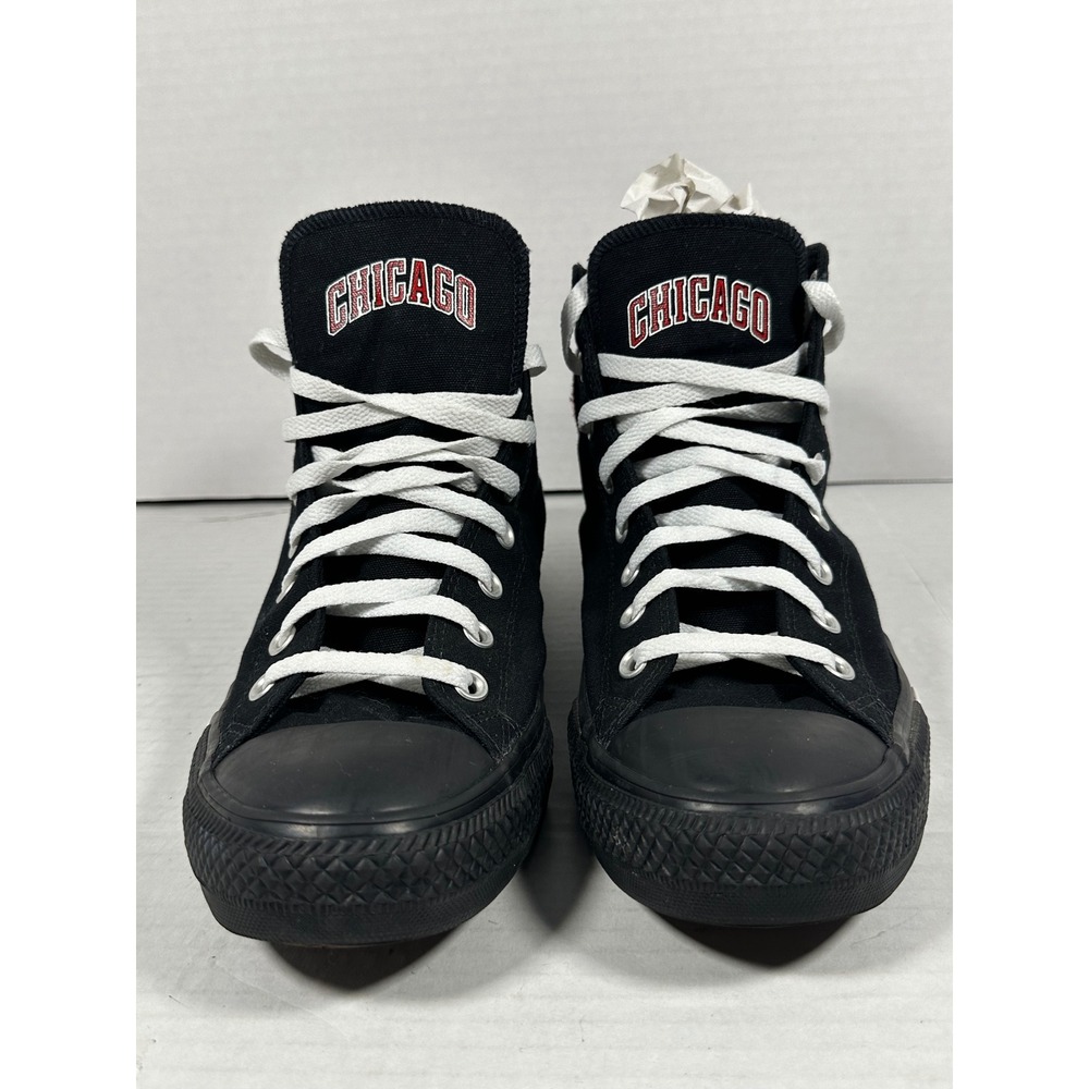 Converse Chuck Taylor All Star NBA Chicago Bulls HighTop Black Mens 11.5 164503C - Picture 13 of 16